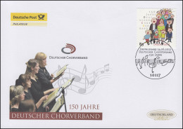 2939 Deutscher Chorverband - Notenschlüssel, Schmuck-FDC Deutschland Exklusiv - Covers & Documents