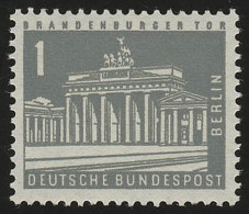 140xw Berliner Stadtbilder Brandenburger Tor 1 Pf Glatt, ** - Unused Stamps