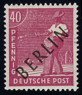 12 Schwarzaufdruck 40 Pf ** Geprüft - Unused Stamps