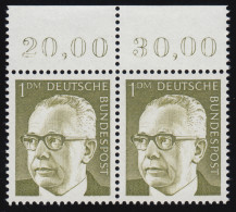 644 Heinemann 1 DM Paar OR ** Postfrisch - Unused Stamps