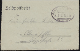 Bahnpoststempel GENT-COURTRAI Zug 117 - 16.7.15 Auf Feldpostkarte - Other & Unclassified