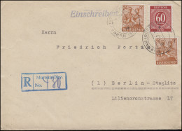 933+951 Kontrollrat I+II Not-R-Stempel MURNAU (OBERBAY.) 20.11.1947 Nach Berlin - Covers & Documents