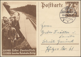 Sonderpostkarte P 263 WHW Spatenstich Autobahn, OBER-SCHREIBENAU 30.12.36 - Autres & Non Classés