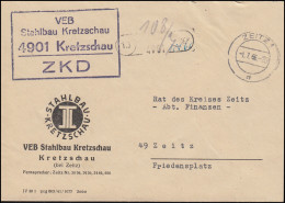 ZKD-Brief VEB Stahlbau Kretzschau Orts-Brief ZEITZ 1.7.66 An Den Rat Des Kreises - Lettres & Documents