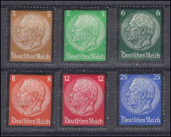 548-553 Tod Paul Von Hindenburg / Trauerrand, 6 Werte Komplett, Satz Mit Falz * - Unused Stamps