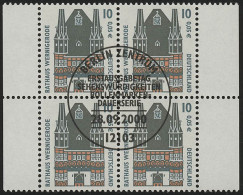 2139 SWK 10 Pf/0,05 Euro Viererblock ESST Berlin - Used Stamps
