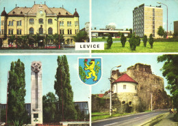 LEVICE, MULTIPLE VIEWS, ARCHITECTURE, EMBLEM, PALACE, MONUMENT, CASTLE, PARK, SLOVAKIA, POSTCARD - Slowakije