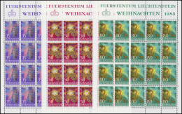884-886 Weihnachten 1985, 3 Werte, Kleinbogen-Satz **  - Unused Stamps