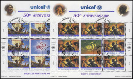 UNO Genf 301-302 Kinderhilfswerk UNICEF 1996, ZD-Bogensatz ESSt - Autres & Non Classés