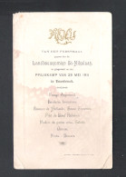 MENU FEESTMAAL LANDBOUWCOMICE ST. NIKOLAAS - PRIJSKAMP HAESDONCK   29 MEI 1911  (OD 461) - Menus