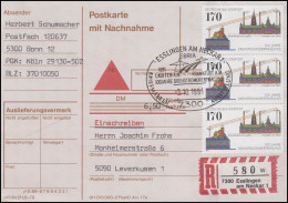 1557 Drehstromübertragung, MeF Postkarte Mit Nachnahme SSt Esslingen 3.10.1991 - Electricidad