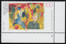 1656 Deutsche Malerei 100 Pf Grosz ** FN1 - Unused Stamps
