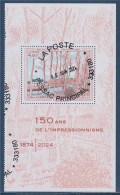 Issu D'un Bloc Philex-2024 Paris 150 Ans De L'impressionisme Timbre Type Du 1812 Oblitéré - Used Stamps