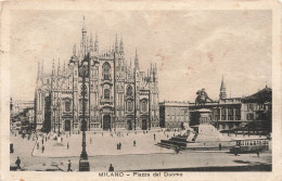 ITALIE - Milano - Plazza Del Duomo - Vue Générale - Animé - Carte Postale Ancienne - Milano (Milan)