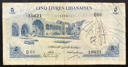 LIBANO  Lebanon 5 Livres 1961 Lotto 1497 - Libano