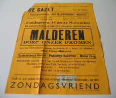 MALDEREN - OUDE AFFICHE TONEELGEZELSCHAP "HET EGLANTIERKEN"- MALDEREN DORP ONZER DROMEN (1947 ?) (OD 517) - Affiches