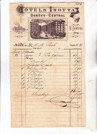 DOCUMENTO  :   HOTELS  ISOTTA  -  GENEVE - CENTRAL  .  NAPOLI - Historical Documents