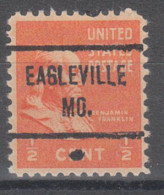 USA Precancel Vorausentwertungen Preo Locals Missouri, Eagleville 721 - Precancels