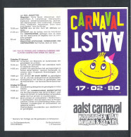 AALST - PROGRAMMA AALST CARNAVAL 17-02-80   (OD 559) - Programmes