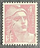 FRA0718..U2 - Marianne De Gandon - 4 F Light Purple Used Stamp - 1945-47 - France YT 718 - 1945-54 Marianne De Gandon