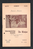 PROGRAMMA A.C.V. SCHEUT - KABARETGEZELSCHAP ENSEMLE "DE KETJES" 28-4-1957  (OD 560) - Programme