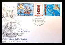 POLYNESIE FRANCAISE - Triptyque N°483 - 484 - PREMIER JOUR 1995 - FDC