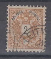 Austria 2 Kr Mi#44D Perforation 10 1/2 1883 USED - Oblitérés