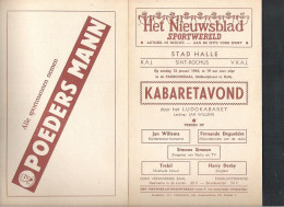 HALLE - PROGRAMMA KABARETAVOND "HET LUDOCABARET" - 13 JANUARI 1963  (OD 566) - Programme