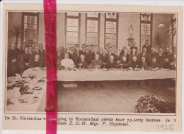 Roosendaal - Viering 75 Jaat St Vincentius Vereniging - Orig. Knipsel Coupure Tijdschrift Magazine - 1925 - Unclassified