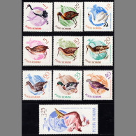 BB3716 Romania 1965 Various Birds Swan Pelican And Other Stamps 10V MNH - Neufs