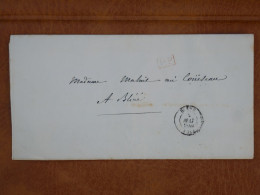 DQ4  FRANCE  LETTRE EN P.P CHATEAU DE CHENONCEAUX 1849  BLERé+COMTE DE VILLENEUVE  +AFF. INTERESSANT+ - 1849-1876: Période Classique