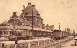 BELGIQUE - Ath - La Gare - Train - Locomotive - Agents De La Gare - Animé - Carte Postale Ancienne - Ath