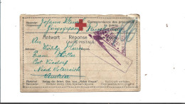 Postkarte Rotes Kreuz Kriegsgefangenenlager Rußland 2.4.1917 - Oblitérés