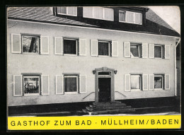 Vertreterkarte Müllheim / Baden, Gasthof Zum Bad, Bdstrasse 40, Inh. L. Gründler, Blick Auf Den Gasthof  - Unclassified