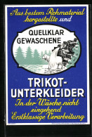 Vertreterkarte Trikot-Unterkleider, In Der Wäsche Nicht Eingehend, Quellklar Gewaschen  - Unclassified