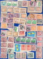3409. OLD DEFINITIVES/AIRPOST STAMPS ON PAPER LOT - Arabie Saoudite