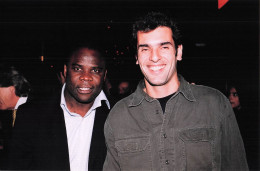 BASILE BOLI ET CEDRIC PIOLINE 2002 LES ADIEUX DE PIOLINE VEILLE DE LA COUPE DAVIS  PHOTO  27 X 18 CM R1 - Sports