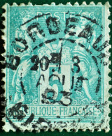 -Sage N°75. Type Ll Ob.BORDEAUX  1893. - 1876-1898 Sage (Type II)