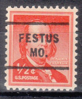 USA Precancel Vorausentwertungen Preo Locals Missouri, Festus 712 - Precancels