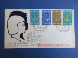 Macrophilie - Enveloppe 1 Jour - Viét-Nam Cong-Hoa - Bao-vé Nhi-Dong - Saigon 1961 - Protection De L'enfance - Viêt-Nam