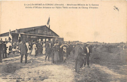 33-SAINT-ANDRE-DE-CUBZAC- AERODROME MILITAIRE DE LA GAROSSE ARRIVEE D'OFFICIERS AVIATEURS SUR BIPLAN VOISIN .. - Altri & Non Classificati