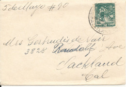 Mexico Small Cover Sent To USA Single Franked - Mexico