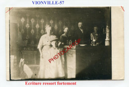 VIONVILLE-BAR-CAFE-Interieur-CARTE PHOTO Allemande-GUERRE 14-18-1 WK-Feldpost- - Other & Unclassified