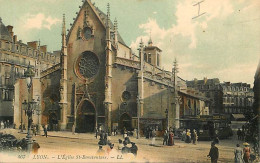 69 - Lyon - Eglise Saint Bonaventure - Animée - Colorisée - Tramway - Correspondance - CPA - Voir Scans Recto-Verso - Andere & Zonder Classificatie