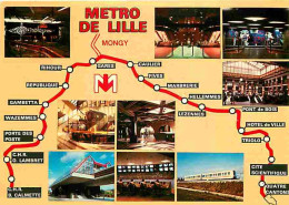 Trains - Métro - Métro De Lille - Multivues - Plan Des Stations - CPM - Voir Scans Recto-Verso - Subway