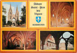 02 - Soissons - L'Abbaye Saint Jean Des Vignes - Multivues - Blasons - CPM - Voir Scans Recto-Verso  - Soissons