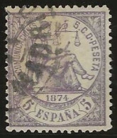 Espagne      .  Y&T   .   142   .    1874   .     O   .     Oblitéré - Usados