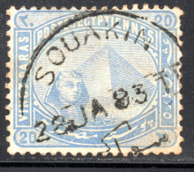 3410 EGYPT 1 P 1893 SOUKIN POSTMARK - Soudan (...-1951)