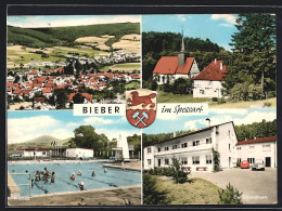 AK Bieber Im Spessart, Ev. Jugendheim, Freibad, Kapelle, Ortsansicht  - Autres & Non Classés