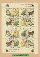 FOGLIETTO R.S.M. 1993 - Ref.012A Con Annullo FDC "ANIMALI DA PROTEGGERE, W W F " 12 Val. - - Blocks & Sheetlets